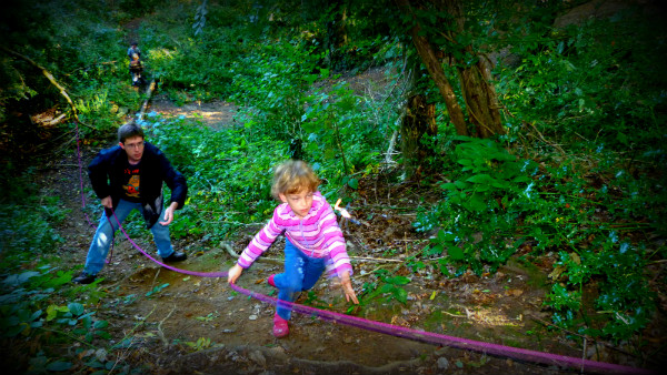 Child climbing slope